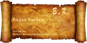 Bajza Karina névjegykártya